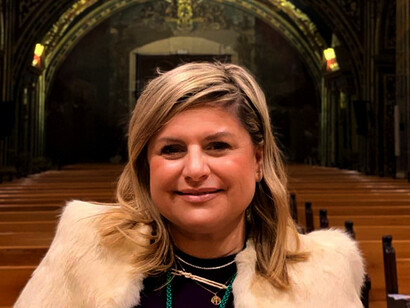 Esperanza Meseguer tras obtener el reconocimiento como Dama de la Real Orden de San Antón