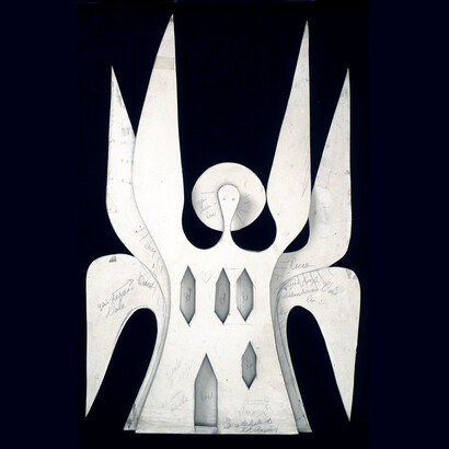 Gio Ponti, Cattedrale di Los Angeles, 1967, Maquette della scultura, @ Gio Ponti Archives