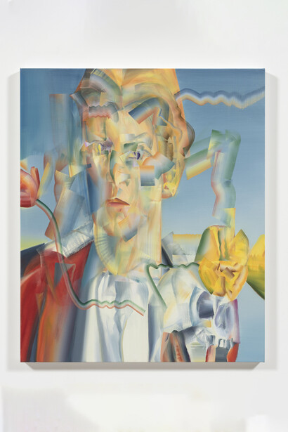 Zigsen Liu. After tomorrow, 2023. Oil on canvas, 47 1/4 x 39 3/8 inches (120 x 100 cm). Courtesy of Steve Turner