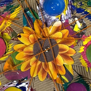 Bell and Ganassi, I’m always spinning on eggshells (detail), 2025-26. Courtesy of Jennifer Baahng Gallery