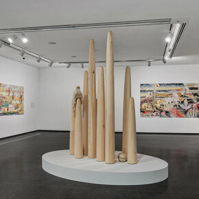 Andrea Carlson, Shimmer on horizons, exhibition view. Courtesy of MCA Chicago