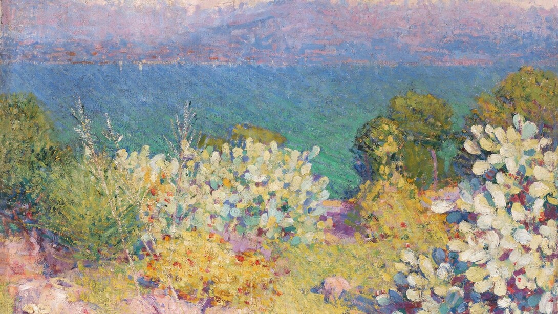 In the Morning, Alpes Maritimes from Antibes, John Russell, 1890-1, Oil on canvas 60.3 × 73.2 cm. National Gallery of Australia, Canberra Purchased 1965