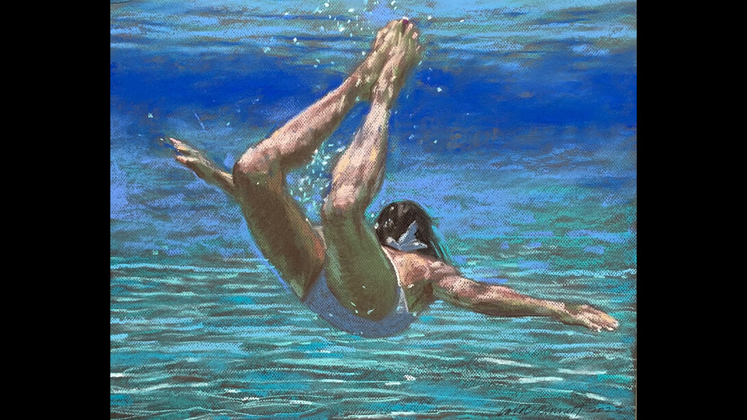 Carol Bennett, Lift, 16x20.5 inches, pastel on archival board. Courtesy of the artist and Elisa Contemporary Art