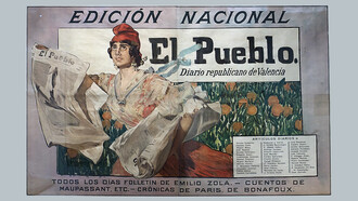 Cartel de Joaquín Sorolla para el diario «El Pueblo», fundado por Vicente Blasco Ibáñez