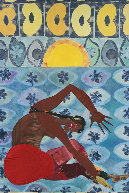 Tschabalala Self, Speak no, 2025. Courtesy of Jeffrey Deitch Gallery