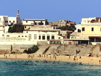 Spiaggetta nella rada del vecchio porto di Mogadiscio