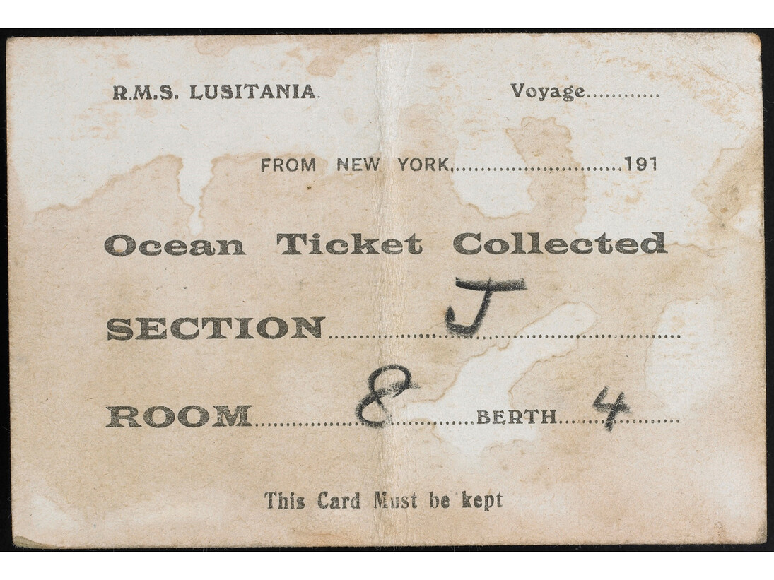 Third class boarding card - National Museums Liverpool; believed to be copyright expired