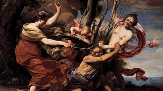 «El tiempo vencido por el amor, la belleza y la esperanza» (1627) de Simon Vouet