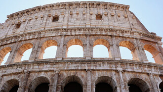 The Colosseum in Rome, Italy, the elliptical amphitheatre in the centre of Rome, Italy, that was built in AD 70-80, is the largest ancient amphitheatre ever built and the largest standing amphitheatre in the world