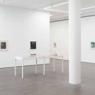 Yvonne Jacquette, From the air, exhibition view. Courtesy of Karma Gallery