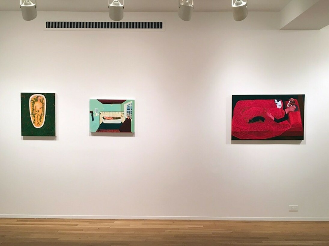 Sarah McEneaney, Exhibition view. Courtesy of Tibor de Nagy Gallery