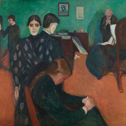 Edvard Munch, "La morte nella stanza della malata", dettaglio, 1893, Munch-museet, Oslo, Norvegia