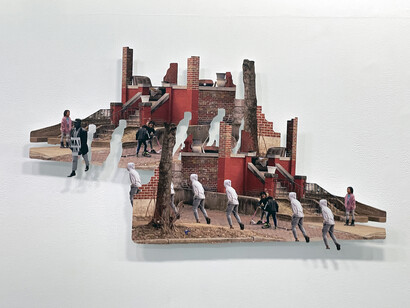 The mess is us, artwork in exhibition. Courtesy of Bruno David Gallery