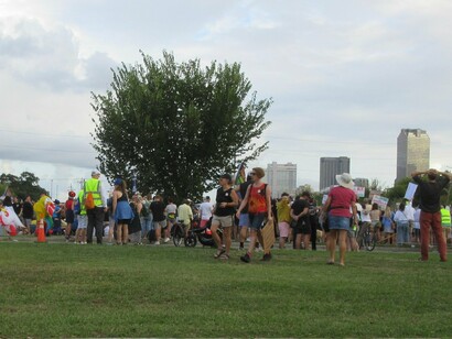 Peaceful crowds rally against executive overreach during the No Kings protests of October 2025