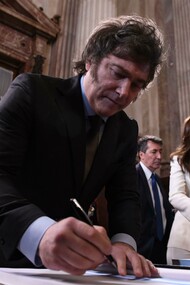 Presidential inauguration ceremony and transfer of power, at the National Congress, on December 10, 2023 in Buenos Aires, Argentina