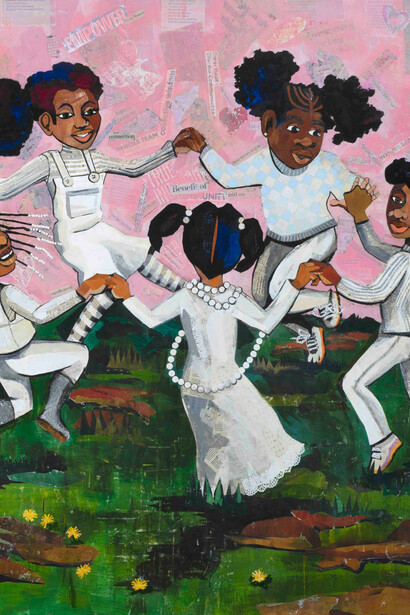 Melvin L. Nesbitt Jr., My sisters with me (detail), 2025. Courtesy of Hemphill Gallery 