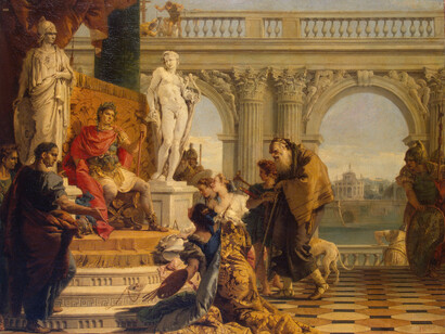 Mecenas presentando las artes liberales de Giovanni Battista Tiepolo