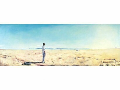 Nate Burbeck, “Culberson, Texas”, 24” by 68”, oil on canvas, 2011, Copyright: Nate Burbeck. Courtesy: Anna Zorina Gallery, New York City