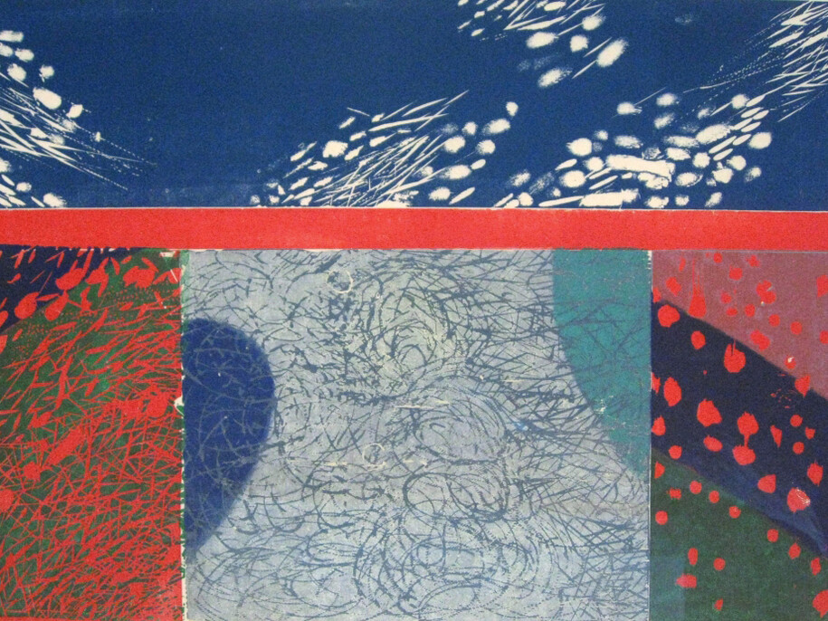 Tibetan Sky E, 1986, Wooblock print, Edition of 25, 15x22.5inches, 39x55.75cm