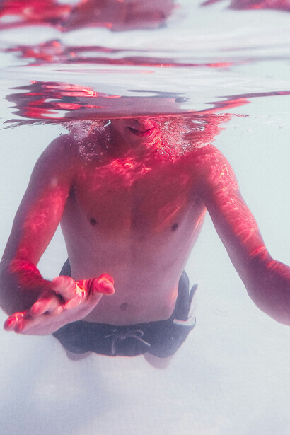A body emerged in water: a transparent, tasteless, odorless, and nearly colorless chemical substance