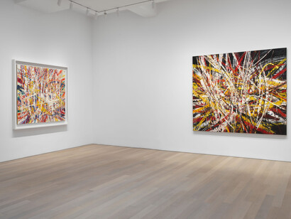 Mark Grotjahn, Out of country, exhibition view. Courtesy of Gagosian Gallery