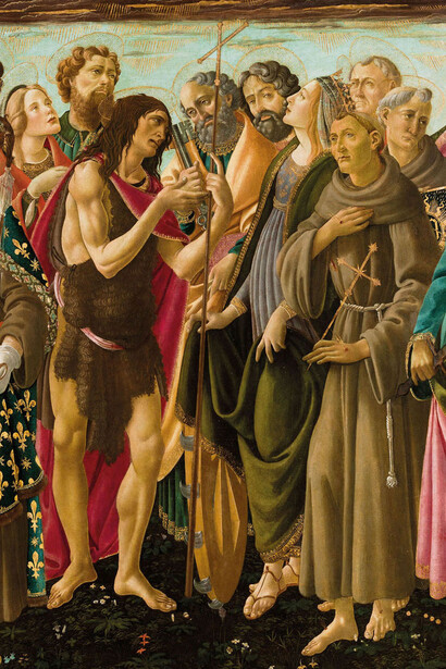 Botticelli Incoronazione della Vergine . I Santi (dettaglio)