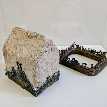 Jo Bellamy, Devastation, Bronze, sand and plaster investment waste, 2025