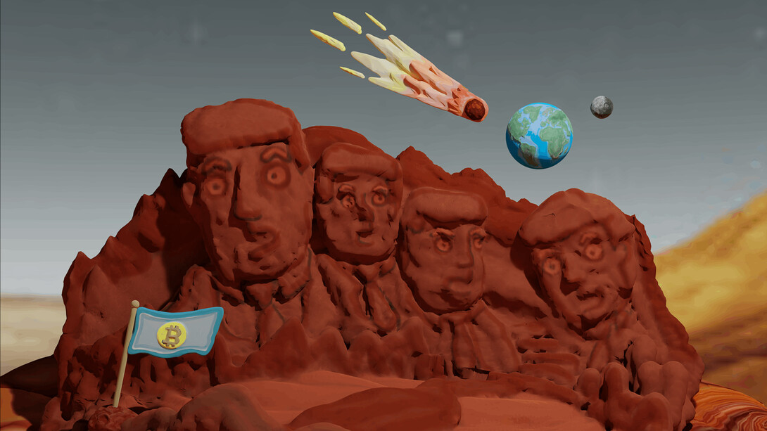 Aubrey Ingmar, Mars Mt. Rushmore. Courtesy of the artist and Belong Gallery