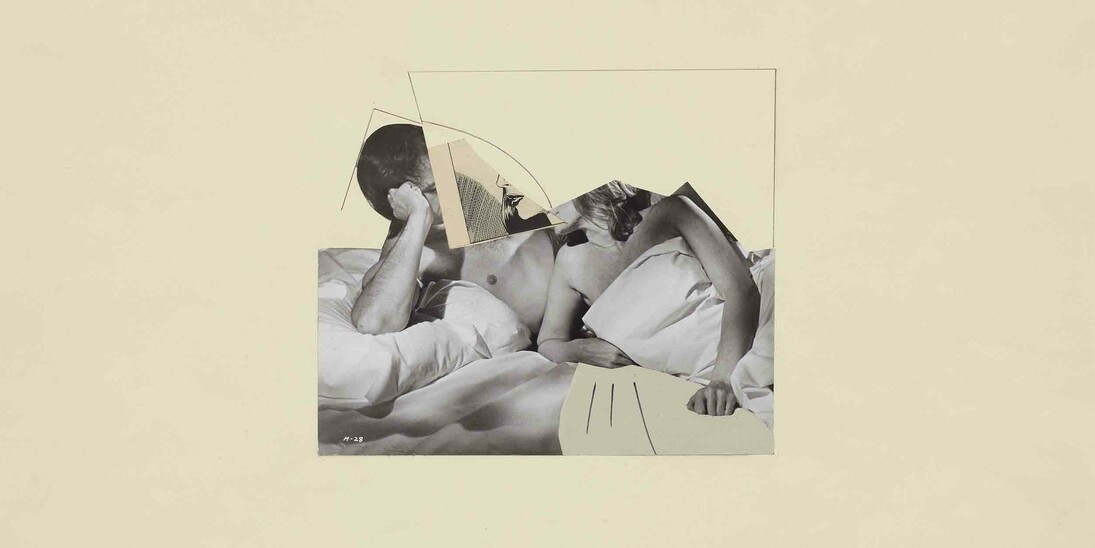 John Stezaker, Untitled, 1976, Collage, 20.8 x 24.5 cm | 8 1/8 x 9 5/8 in.  © John Stezaker. Courtesy The Approach, London. Photo: FXP photography.
