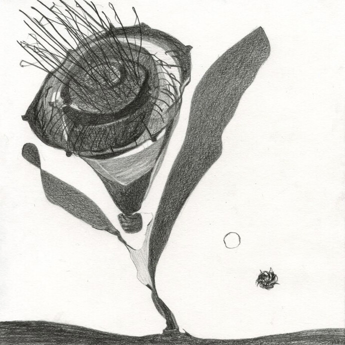 Nicola Tyson, Pollen, 2015, Mine de plomb sur papier, 19 x 19 cm © Courtesy Nicola Tyson et Petzel Gallery, New York
