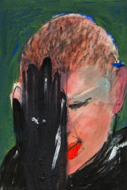 Latent, 2019, Oil and charcoal on canvas