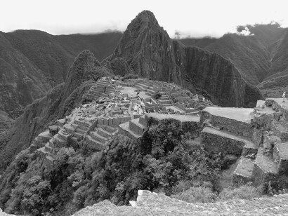 Machu Picchu, the ruins of the Incas in the Andes Mountains, Perú