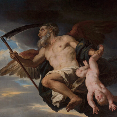 Giovanni Francesco Romanelli, Crono y su hijo