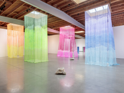 Alteronce Gumby, Walk on the moon, exhibition view. Courtesy of Jeffrey Deitch Gallery