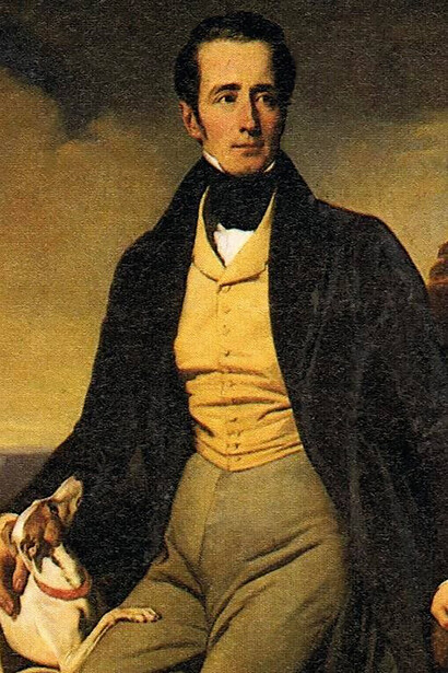 Oil painting of Alphonse de Lamartine