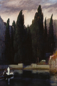 The Isle of the Dead, Arnold Böcklin, Third version, Oil on Wood, 1883  