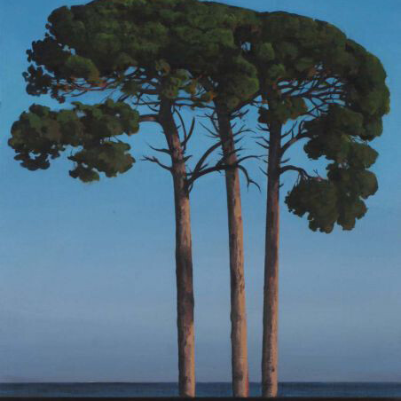 Behi Shamiri, Pini III, 2015, olio su tela, 46 x 38 cm