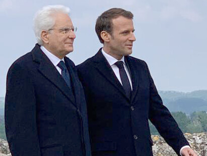 Emmanuel Macron e Sergio Mattarella