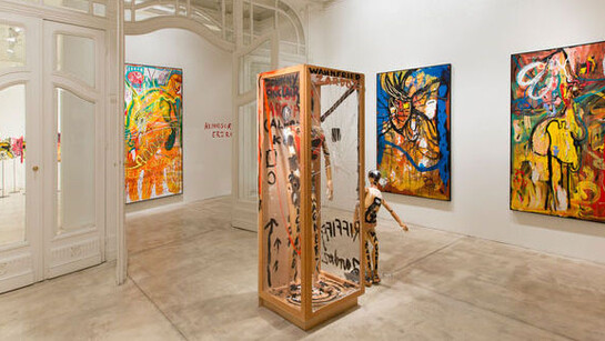 Jonathan Meese, Exhibition view. Courtesy of Galerie Krinzinger