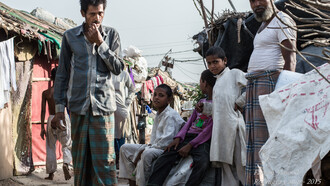 People of Rohingya community living in one of the Camp at New Delhi