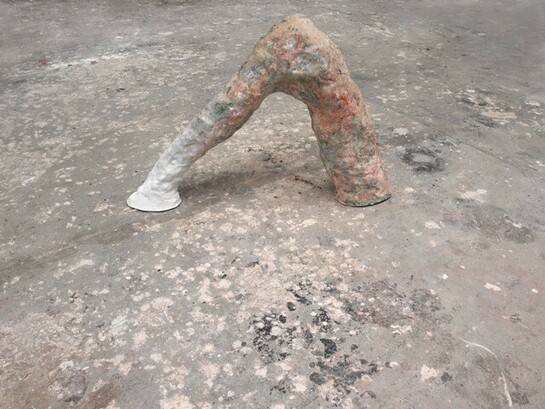 Katie Cuddon, This Something, 2011. Painted ceramic. 56 x 83 x 15 cm  