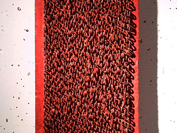 Bernard Aubertin (1934), Clous N-¦1, 1962, 27x17,5 cm, chiodi e olio su tavola