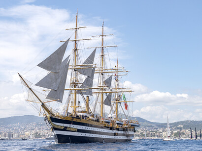 Veleros de la regata The Ocean Race 2023 en Génova, Italia (Fotografía de Studio Borlenghi)
