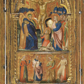  Lorenzo Veneziano, Portable triptych with a central crucifixion, ca. 1370-1375. Courtesy of Museo Thyssen-Bornemisza