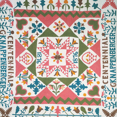 Gertrude Knappenberger, Quilt centenario (detail), 1876. Courtesy of Crystal Bridges Museum