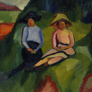 Hans Thuar, Drei Frauen im Grünen, 1912