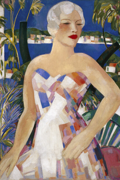John Duncan Fergusson, Blonde with Checked Sundress, 1958, Oil on canvas, The Fergusson Gallery, Perth & Kinross Council, presented by the J.D. Fergusson Art Foundation (1991), © The Fergusson Gallery, Perth & Kinross Council, Scotland