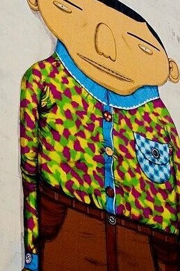 Grafiti/mural "El extranjero", Valle de Añangabaú, San Pablo, 2011