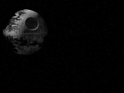 La famosa Estrella de la Muerte, alrededor de la cual gira buena parte de la trama del Episodio IV, la primera película de la saga