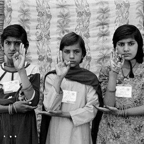 Gauri Gill, Sunita, Sita and Nirmala, 2003, Archival inkjet print, edition of 7 (+1 AP), 28 x 42 in.